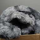 9X12 Feet High Pile Tie-Dye Rug, Dark Grey, Area Rug for Living Room, Plush Shag Carpet for Kids Room, Extra Large Fuzzy Rug, Soft Home Decor