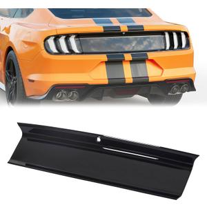 KUAFU Rear Decklid Panel Trim Compatible with 2015-2023 Ford Mustang GT, Trunk Center Boot Cover Decorative Board Trunk Center Lid External Accessories - Glossy Black