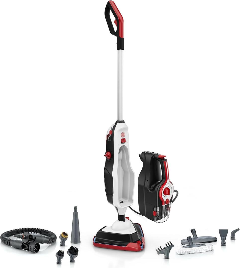 Hoover Steam Complete Pet Steam Mop, Hard Floor Cleaner Machine, 10-in-1 Multipurpose Cleaner Machine, Removable Handheld Steamer, Ideal for Hardwood, Vinyl, Tile, Grout and More