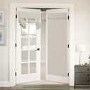 Tricia Window Door Curtain Blackout French Door Curtain Panel Thermal Insulated Room Darkening Curtain Panel with Rod Pocket, Energy Efficient Privacy Assured, 1 Panel, 26" x 68", Cream