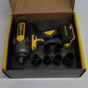1200N.m Impact Wrench for DeWalt 20V Battery (no battery), 20V 1/2 Cordless Impact Gun, 900Ft-lbs Electric Impact Driver with 3-Speed Control, 6 Pcs Impact Sockets Included, Tool Only