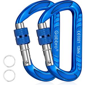 Gabbro Carabiner Clips Heavy Duty 12kN (2697 lbs), Wiregate Aluminum Lightweight Caribeener for Hammock, Hiking, Camping, Water Bottle, Dog Leash Harness, Keychains