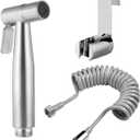 Pack of 3 Handheld Bidet Sprayer, Handheld Sprayer Stainless Steel with Water Tank Hook and Shower Hose for Feminine Wash