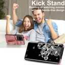 Design for Samsung Galaxy S20 Ultra 5G Phone Case with Screen Protector Adjustable Wrist Strap Kickstand Credit Card Slot Slim Shockproof Hybrid Rugged Protective Cover for Women 6.9" Rose gold