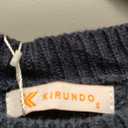 KIRUNDO Women's 2025 Fall Winter Striped Color Block Short Sweater Long Sleeve Crew Neck Casual Loose Knit Pullover Tops, Small