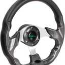 RASTP 12.6 Inch Boat Steering Wheel with 3/4 Axle Marine Steering Wheel Adapter for Most Marine boats,Vessels,Yachts,Pontoons Boat(Pane)