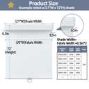 SHADEMOON Blackout Cordless Roller Window Shades,White,42" W x 72" H