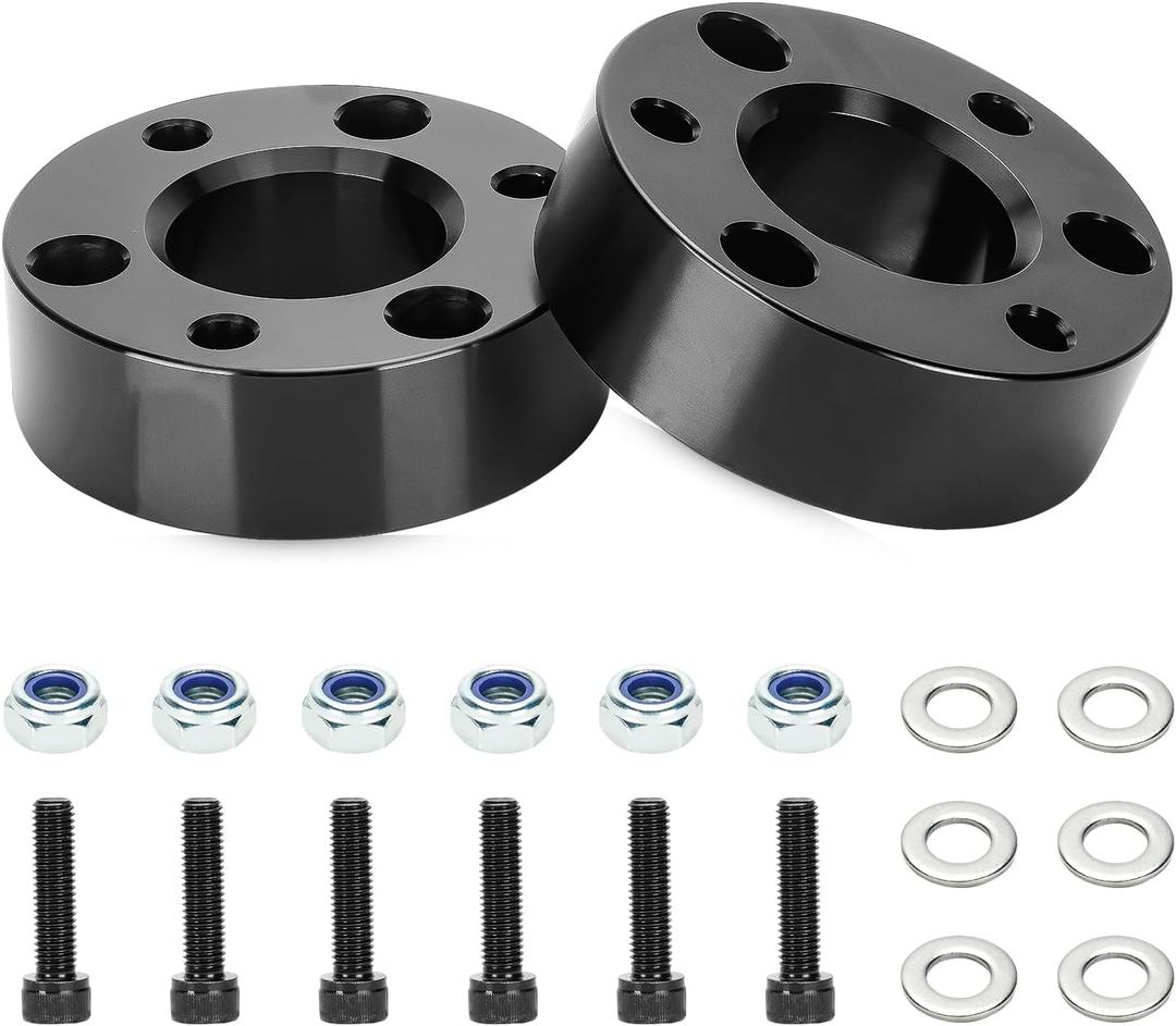 4WD 2.5" Front Lift Kit Strut Spacers fits 2005-2010 Dodge Dakota, 2006-2010 Dodge Ram 1500, Raise 2.5 inch Suspension Level Kit for 2006-2009 Raider, 2011-2023 Ram 1500, Set of 2