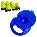 Tennis Rebound Ball & Trainer Kit with 6 Balls & 4 Elastic Ropes for Beginners, Kids & Adults