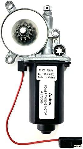 Aaiov 373566 RV Awning Motor Replacement Universal Black Connector Motor Compatible with Solera Power Awnings Motor