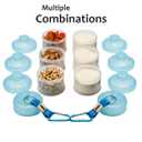 Formula Container to Go Baby Essentials, Stackable Formula Dispenser for Night Feedings, Snacks and More 2 Pack, by KiKo (Blue)