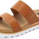 RockDove Womens Isla Lift Platform Slide Sandals with Cushioned Arch Support and Soft Dual Straps, 10