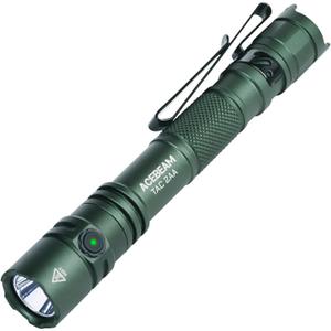 ACEBEAM TAC 2AA EDC Tactical Dual Modes Flashlight Rechargeable, 1600 High Lumens Flashlight, Dual Switch Pocket LED Flashlight, Super Bright Small Flash Light for Emergency, Camping, Home (OD Green 6500K-1600 Lumens 181 Meters)