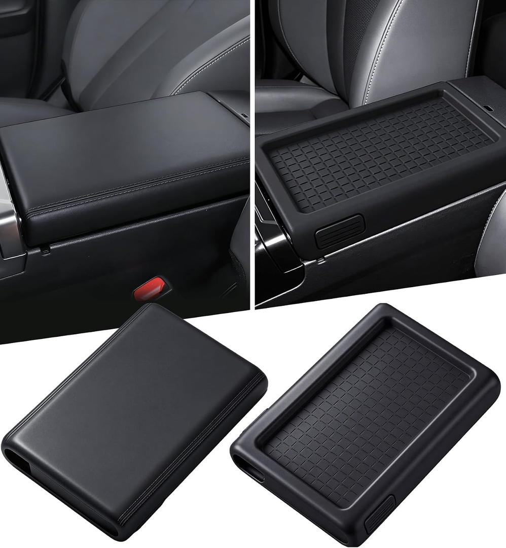 Center Console Cover for Toyota RAV4 2026, Interior Accessories Anti-Slip Center Console Cover Silicone Protective Pad Mat for 2026 RAV4, Black