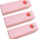 3PCS Butter Squishy,2026 New Soft Slow Rising Squeeze Toys, Upgrade Stress Relief Fidget Toys Wet Slow Rebound Stress Relief Toy for Office Desk Toys, Party Favors & Birthday Gifts (Strawberry)