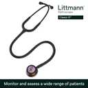 3M Littmann Classic III Monitoring Stethoscope, 5870, More Than 2X as Loud, Weighs Less, Stainless Steel Rainbow-Finish Chestpiece, 27" Black Tube, Stem and Headset