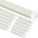 ONLYLUX 8ft LED Shop Light, 8' 100W 15000lm 6000K (12 Pack), 8 Foot Linkable led Shop Lights with Plug Fixture for Garage Workshop, T8 LED Tube Lights, High Output, (12pack No Hanging)