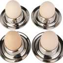 Stainless Steel Egg Cup Holder Set for Soft Boiled Egg Holder Tableware Kitchen Tools
