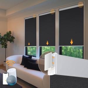 Motorized Blinds No Drill Automatic Blinds for Windows Cordless Roller Shades Electric Blinds with Remote Control Smart Blinds (Black, 30 x 72) Motorized Blinds No Drill Automatic Blinds for Windows Cordless Roller Shades Electric Blinds with Remote Control Smart Blinds (Black, 30 x 72)
