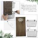 Duraaamo 2 Tier Hanging Wall Fruit Basket for Kitchen Hanging Friut Baskets Wall Mount Fruit Basket Hang Potato and Onion Storage Bin with Chalkboard Rustic Walls Baskets for Kitchen Gifts