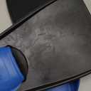 Sporti Adult-Kids Swim Fins for Pool Lap Swimming - Long Floating Fins for Swimming & Snorkeling - Swim Flippers for Training (M 9-10 / W 10-11, Black-Blue)