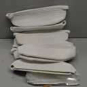 8 Pack Small Woven Basket with Gift Bags and Ribbons, All 12"x 8"x 5", Empty Decorative Gift Chest Box, Cute Baby Gift Basket for Nursery, Cotton Rope Room Shelf Storage Basket with Handles, White