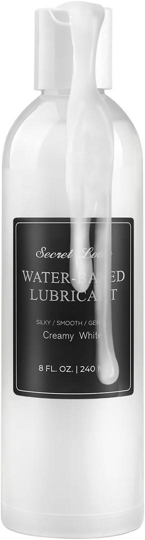 Secret Lover Water-Based Cum Lube Synthetic Semen, Smooth Long-Lasting Thick Creamy Personal Lubricant for Women Men, Natural Ingredients Anal Comfort Lubricants for Privacy, 8 Fl Oz