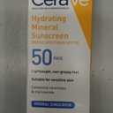 CeraVe 100% Mineral Sunscreen SPF 50, Face sunscreen With Zinc Oxide & Titanium Dioxide, Hyaluronic Acid + Niacinamide + Ceramides, Oil Free, Travel Size 2.5 oz