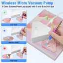 Diesisa Electric Diamond Art Painting Pen - Vacuum Diamond Painting Pen Kits with Storage Tray - Adjustable Suction Level - Diamond Art Electric Pen with Three Styles Pens - Stocking Stuffers - White