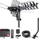 2026 Upgraded Outdoor TV Antenna for Smart TV,360 Omni-Directional Reception Long 150+ Miles Range Enhance VHF&UHF 4K Ready HDTV Antenna with Added Stability for Outdoor/Attic- 25ft RG6 Coax Cable