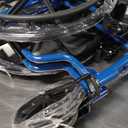 Drive Medical Blue Streak Lightweight Foldable Wheelchair - Enhanced Mobility Support - Durable Construction - Padded Comfort - Swing-Away Leg Rests - Desk Arms - Blue/Black - 20 Inch Seat