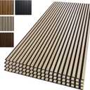Yuzzy Wood Slat Wall Panel 4 Pack, 48" x 24" Acoustic Wall Panels for Interior Wall Decor and Noise Cancelling, Soundproof Wall Panels for Living Room, Bedroom, Office, Oak