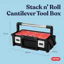 18" Cantilever Tool Box Organizer, Heavy-Duty Tool Storage Box