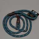 PetiFine Slip Lead Dog Leash, 6FT x 1/2" Reflective Durable Dog Training Lead, Heavy Duty Adjustable Nylon Dog Rope Slip Leash for Small Medium Large Dogs (Blue)