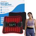 SmoothSpine Red Light Belt with Heat & Vibration Wearable Red Light & Infrared Light Waist Belt Wrap, Cordless Back & Waist Comfort Device for Relaxation, Daily Use & Home Wellness