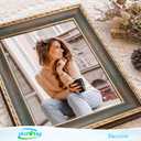 20x30 Frame Vintage Green, Ornate 30x20in Picture Frame with Floral Trim, for 20 x 30inch Gallery Photo Pic with HD Plexiglass, 1.6in Widen 0.8in Thick, Horizontal Vertical Wall Display