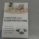 24 Pcs Chair Leg Floor Protectors Round, Silicone Felt Furniture Leg Pads Caps Covers for Hardwood Floors (Fit 15/16" to 1-5/16") (Clear)