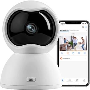 2K HD Pan/Tilt Smart Indoor Security Camera, WiFi Cameras for Home Security with Two-Way Audio,2.4GHz with Night Vision,Motion Detection,Two Way Audio,SD & Cloud Storage (Home Camera) 2K HD Pan/Tilt Smart Indoor Security Camera, WiFi Cameras for Home Security with Two-Way Audio,2.4GHz with Night Vision,Motion Detection,Two Way Audio,SD & Cloud Storage (Home Camera)