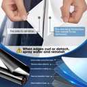 Coavas One Way Privacy Window Film Daytime Mirror Reflective Window Tint for Home Heat UV Sun Blocking Anti-Glare Covering See Out Not in Static Cling Removable for Bedroom,Black-Silver,17.5x118.1In