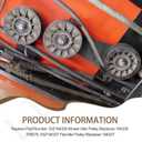 532194326 V-Groove Idler Pulley and 532194327 Flat Idler Pulley Kit Compatible with Husqvarna Riding Lawn Mowers, Replaces 280-6630, 194327, 705080, 13179, 705079, 194326, 280-6590, 194326
