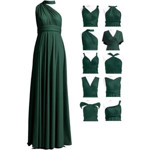 72styles Infinity Dress with Bandeau, Convertible Bridesmaid Dress, Long, Plus Size, Multi-Way Dress, Twist Wrap Dress (Dark Green, One Size)