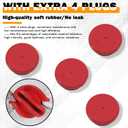 Hub Cap 3434024 Aluminum Hubcaps for Trailer Axle with Extra 4 Rubber Plugs and Gaskets Replaces Stemco 343-4024(Pack of 4), 4 PCS