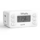 TiFFCOFiO Indoor 15A/1875W Digital Light Programmable Outlet Timer, 2 Pack