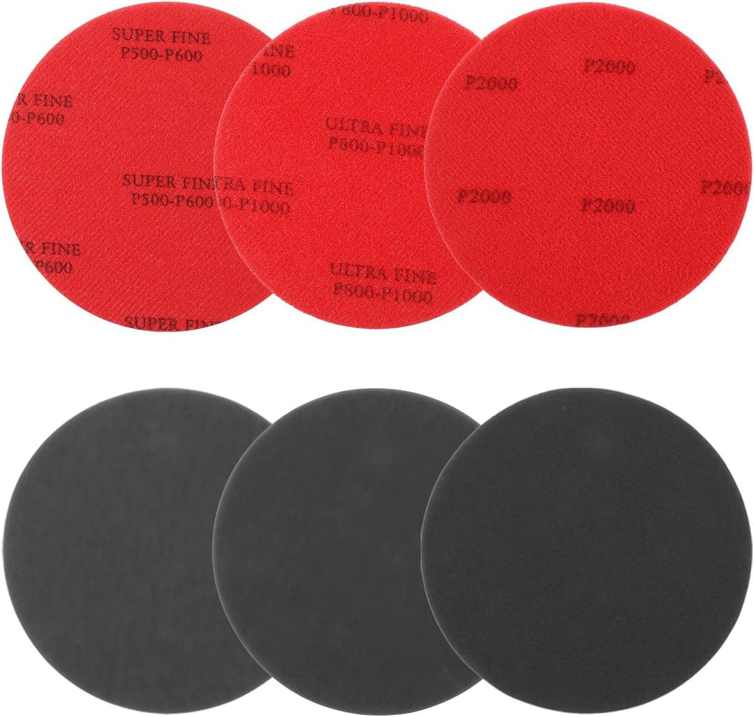 6 PCS Bowling Sanding Pads Bowling Ball Cleaner Bowlings Ball Polishing Kit Bowlings Accessories for Men Grit 500~600, 800~1000, 2000 for Balls Resurfacing Polishing Kit
