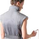 Pure Enrichment PureRelief XL Extra-Long Back & Neck Heating Pad, Safe Heat Therapy for Sore Muscles, Pain, & Cramps in Neck, Back, & Shoulders, 4 Heat Settings w/Auto Shut-Off, Soft Fabric (Gray)
