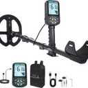 Rechargeable Metal Detector for Adults - 4000mAh High Capacity - 12 Inch Deep Depth Professional Gold Detector Double-D Waterproof Coil for Beach,Higher Accuracy Metal Detector with 6 Detection Modes