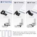 HOSOM 10 Pack 1/2 Inch Overlay Semi Partial Wrap Around Cabinet Door Hinges Matte Black for Kitchen Cabinet Doors Self Closing Cabinet Hinges with Door Bumper