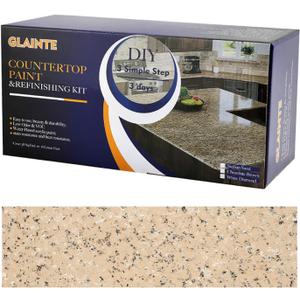 GLAINTE Granite Countertop Paint Kit - Sand Counter Top Refinishing Kit for Kitchen Bathroom