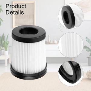 Hepa Filter For Fabuletta FSV001, For Lubluelu 202, For Girnoor G160 & G165, For Afoddon A300, For Oraimo OSV-102, For VacLife VL732, For Besswin W2 Cordless Vacuum Cleaner, Washable Reusable Filter 2 Pcs