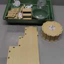 Cycodo 8 in 1 Acrylic Hamster Cage,2-Tier Dwarf Hamster Cage with Wooden Wheel & Hideout,Small Hamster Habitat with Accessories,Clear Pet Mice House(Green,14" L*10" W*11" H)